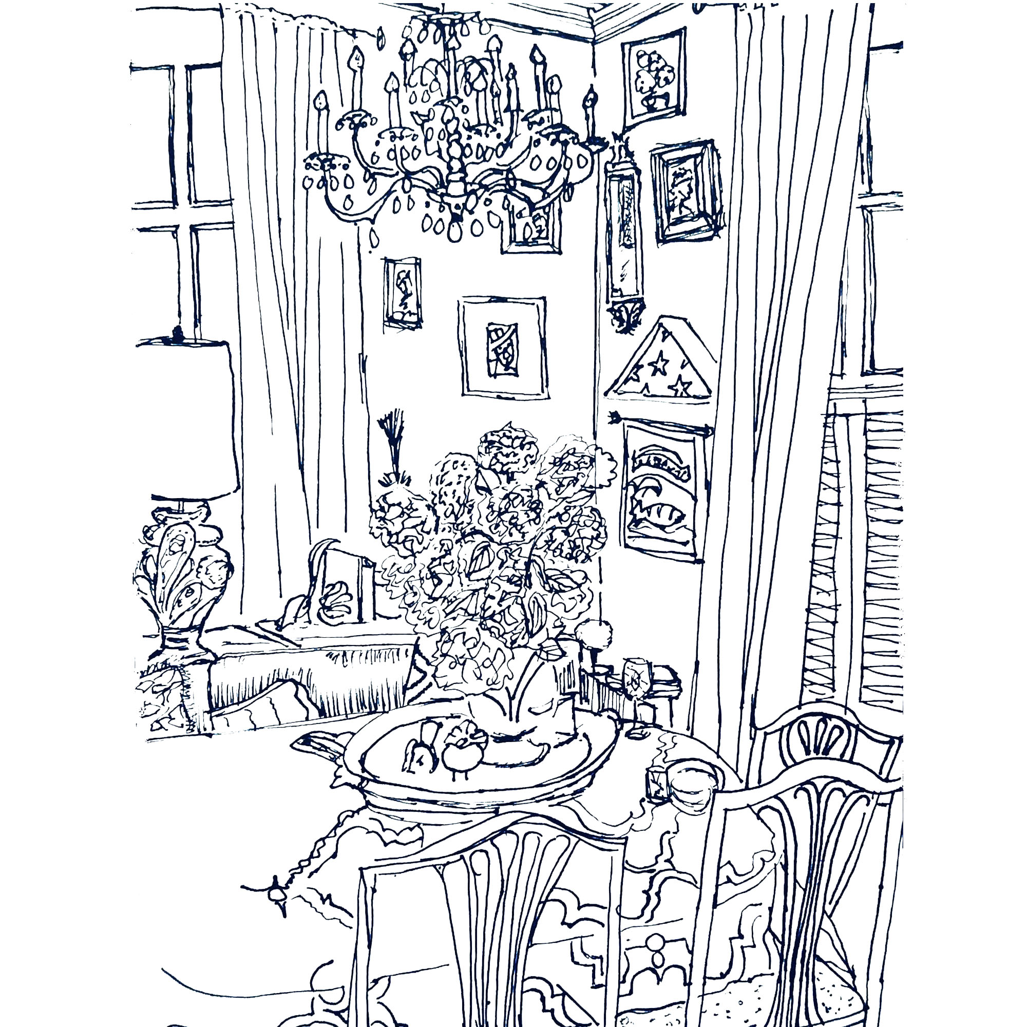 Interior Vignette Illustrations - Image 8