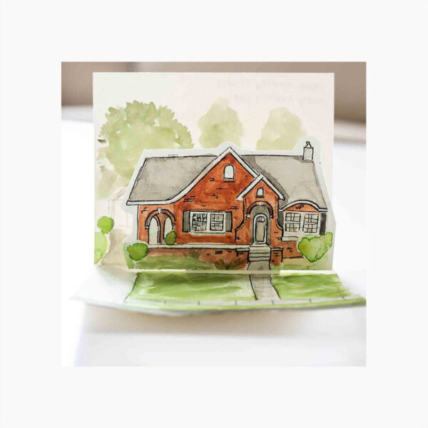 House Portrait 3D Pop-Up Card